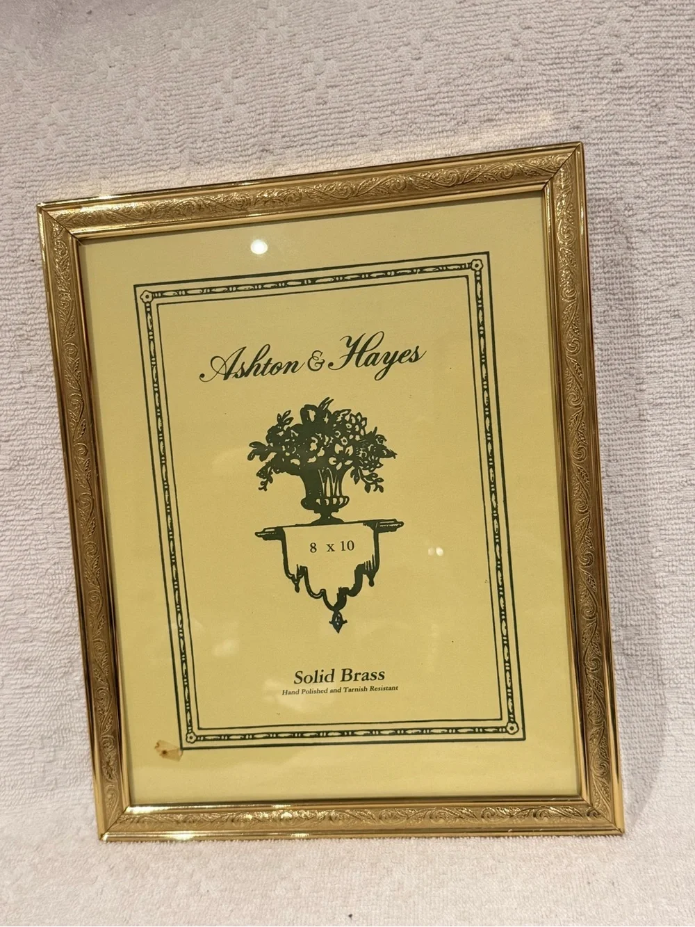 Vintage Solid Brass 8x10 Picture Frame in Gold